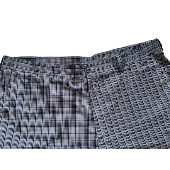 Grand Slam Men's Performance Flat Front Gray Black Check Golf‎ Shorts 42 - Picture 3 of 9